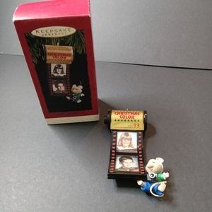Hallmark Keepsake Ornament 1993 Smile It's Christmas Photo Holder NOS Vintage
